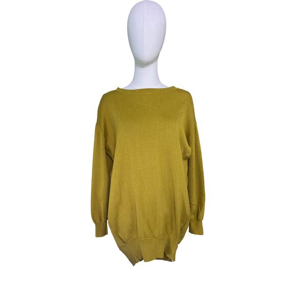 Saturday Sunday by Anthropologie Mustard Tunic Sweater Mini Dress Size Women's S - Picture 1 of 11
